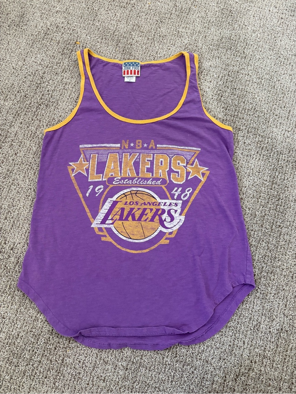 LAKERS Junk Food Clothing vintage tank - size small